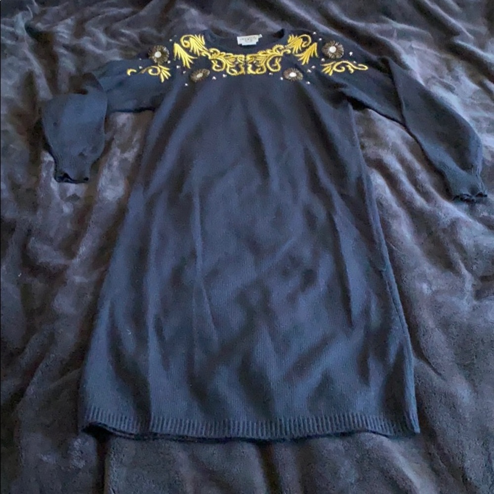 Gold Bling Cervelle Sweater Dress